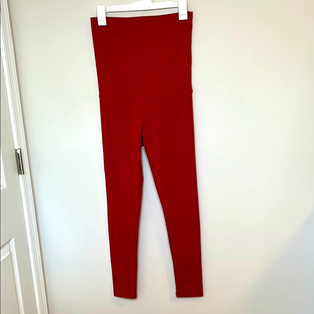 Kindred Bravely Coral Capri Maternity Postpartum Leggings Size S